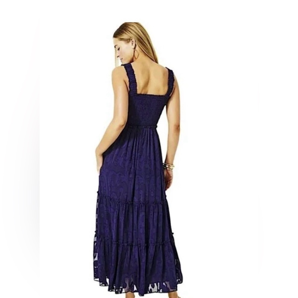 Lilly Pulitzer Hadley Smocked Dress- maxi, navy,
lined, and flattering! LN XL 💙 - Picture 2 of 15